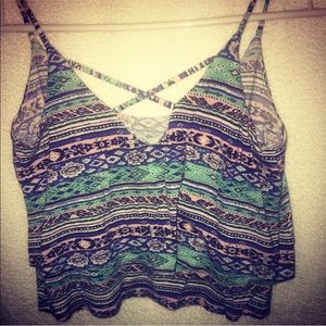 Native Printed Crop Top